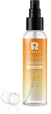 SHINE BROWN Bräunungsöl in 2 Phasen mit Hyaluronsäure | feuchtigkeitsspendende Formel für eine intensivere Bräune | für Sonnenbaden und Solarium