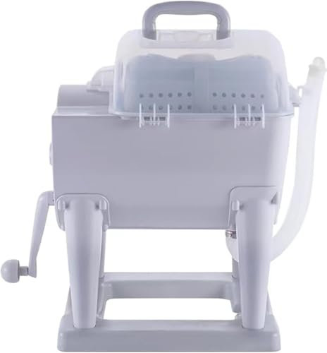NobeOnbe Lavatrice Manuale Portatile all-in-One, stendibiancheria ad Ombrello, Lavatrice, Appartamento, Piccola Lavanderia, dormitorio, Campeggio, Lavatrice a Tamburo a manovella