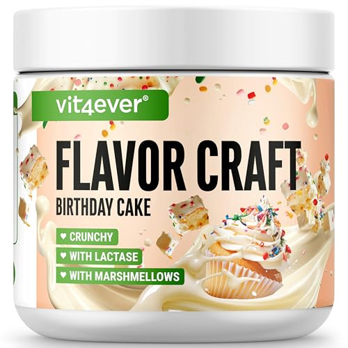 Poudre de saveur Gâteau d’anniversaire avec un nombre extra élevé de chunks - 250 g - Goût et douceur délicieux - Utilisation polyvalente pour aliments & boissons - Flavour Powder - FLAVOR CRAFT