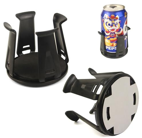 Haoledy Getränkehalter Auto, 2 Stück Becherhalter Auto Universell Selbstklebender Flaschenhalter Dosenhalter Getränke Halter Auto Kaffeebecher Halterung Auto