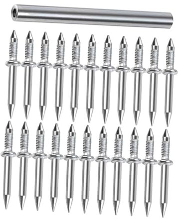 Gatuida 50pièces Clous Double Tête Pour Plinthes Ensemble De Clous Invisibles Avec Douille Fixation Securisée Et Facile à Installer Pour Décoration Intérieure