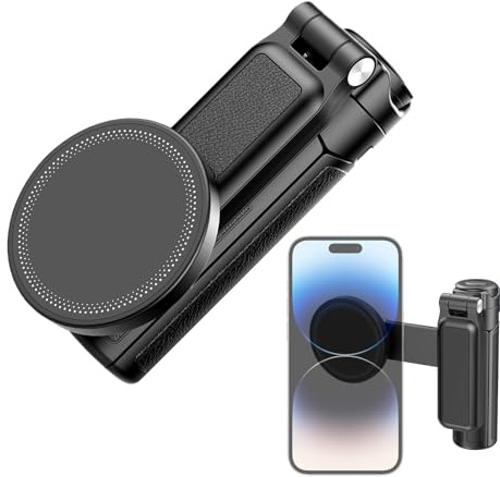 Chiavetta magnetica per selfie – Supporto magnetico per smartphone | Treppiede telescopico a 5 posizioni pieghevole compatto per viaggi in streaming live e uso mobile in viaggio
