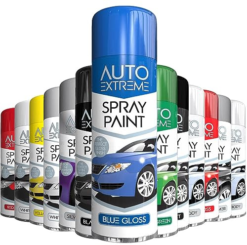 AlezyB - 1 x Auto Extreme Blue Gloss Spray Paint 250ml Professional Quality, Perfect Finish Multipurpose Aerosol for Cars, Bikes,Vans, Metal - AX250-2