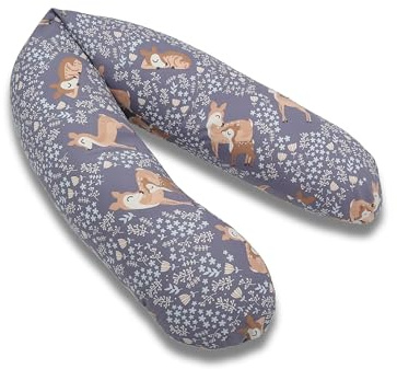 pic Bear Classic 190cm Stillkissen - hochwertiges Schwangerschaftskissen - anschmiegsames Lagerungskissen aus Baumwolle - schadstofffreies Seitenschläferkissen (100% Jersey Baumwolle, REH)