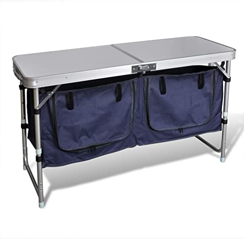Genérico Armario de Camping Plegable con Estructura de Aluminio,Deportes,Actividades al Aire Libre,Camping y Senderismo,Muebles de camping-41331