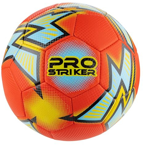 Pro Striker Soft Touch Football, Size 5 Training Ball for Beach, Park and Garden, Textured Grip Soccer Ball for Kids and Adults, Lightweight Football for Practice and Recreation