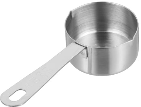 SWETRACE Cuchara para Salsa de Acero Inoxidable 80ml Función de Medición y Diseño Antiadherente Adecuado para Cocinar en Casa y Servir Precisión
