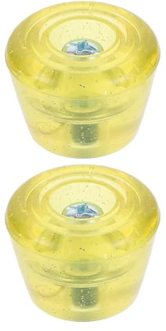 Healeved Butée pour Patins à roulettes en PU Jaune Résistante à l'usure Hauteur Réglable, Kit de Frein pour Rollers Double Rangée Facile à Installer et Remplacer
