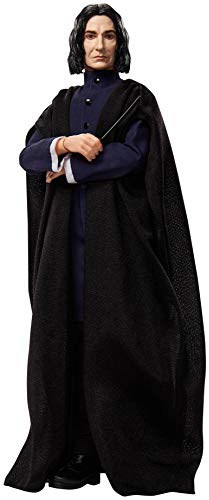 Mattel Harry Potter - Professor Snape Puppe (ca. 30 cm), mit schwarzer Jacke, Umhang und Zauberstab, Geschenk für Kinder ab 6 Jahren GNR35