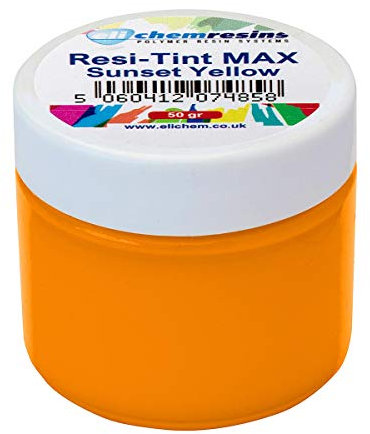 resi-TINT MAX (Sunset Yellow) Sonnenuntergangsgelb, 50 gr, Farbpaste, Epoxidharzfarbe, Resinfarbe, hochpigmentierte Farbe