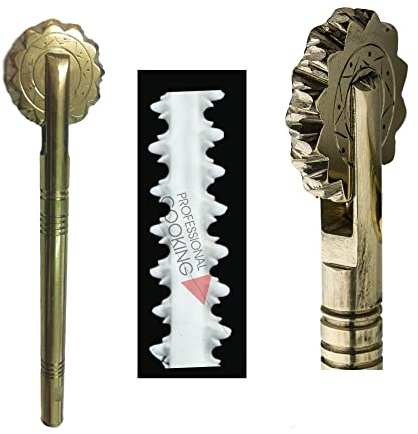 Professional Cooking Rotella tagliapasta sardo su rudigliu Artigianale in Ottone Massiccio n.15