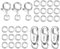 Kettenverschluss Sterling Silber 925 Schmuckverschluss, 26 Stück Halskette Verbinder Armband Verschluss Biegeringe 5mm Schmuckringel Karabinerverschluss Schmuck Schnalle Zubehör Schmuckherstellung