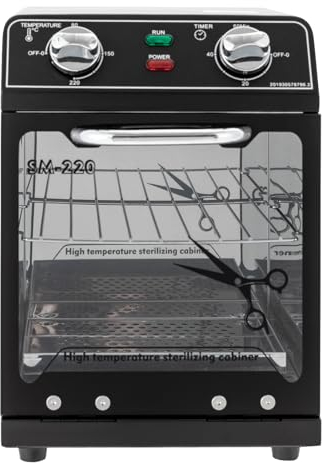 SABUIDDS Stérilisateur à chaleur sèche pour instruments 600 W 220 °C Stérilisateur à haute température pour studios de soins des pieds, salon de manucure et salon de coiffure