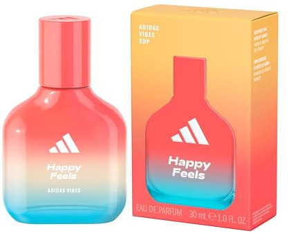 adidas Vibes Happy Feels Eau de Parfum, Per tutti, Vivace ed esaltante, Profumo a lunga durata, Pompelmo e Gelsomino 30 ml