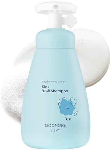GOONGBE Kids Fresh Shampoo – Oily Scalp Deep Cleanse for Active Kids – Micellar Purifying with Moringa Extract – Silicone-Free Low pH, Allergen-Free, Korean K-Beauty Scalp Care, 10.1oz