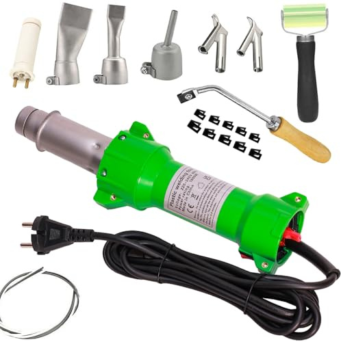 Beyondlife 1600W Saldatura ad Aria Calda Saldatore Plastica Pistola Termica Pistola Aria Calda Illuminazione a LED con Vari Ugelli di Saldatura e Strumento di Scanatura A Mano Kit