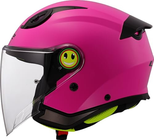 LS2, Jet-Motorradhelm für Kinder FUNNY II SOLID Gloss Pink, M