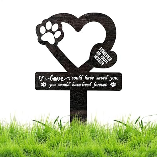 Marqueur commémoratif pour cimetière pour chien – Piquet commémoratif pour animaux de compagnie | Plaques de jardin de condoléances pour la perte d'animaux de compagnie, décoration commémorative pour