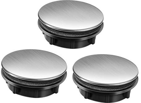 HOMSFOU 3pièces Couvercles De Trou De Robinet Inoxydable Lot De Accessoires Pratiques Pour Évier De Cuisine Installation Facile Design Élégant Pour Maintenir Votre Cuisine Propre Et