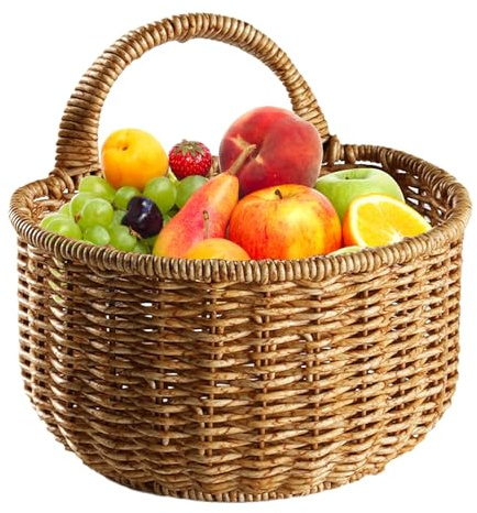 Cestino Di Stoccaggio Di - Cestino Di Cipolla Impiccabile Rustico Per Cucina | Wicker Wall Baskett Fr Home Décor | Cestinato Di Salice In Tessuto A Mano Per La Conservazione | VASE VASE VINTAGE