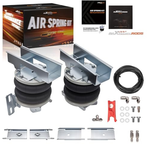 maXpeedingrods Air Suspension Kit for Mercedes-Benz Sprinter 2006-2020, Single rear wheel RWD and FWD, 2 x Air Spring + 7 x Mounting Bracket +Airline + Mounting Bolts, 4000kg