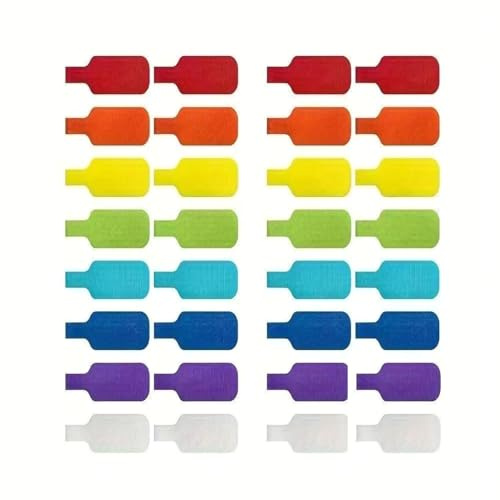 32 PCS Cable Labels Multi-Color Wire Labels Write On Cord Tags for Wire Cable Tags Wire Markers Electrical Multicolored Handwriting