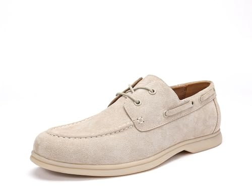 Allthemen Scarpe da Barca Uomo Casual Mocassini Classic Boat con Lacci Sneker Scamosciato Morbido Leggero