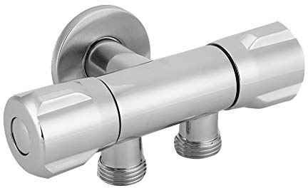 Dioche Válvula de Salida Doble 1/2 Cobre Válvula de ángulo de Salida de Doble Interruptor Inodoro Bidé Grifo de Ducha Accesorios de Baño G1/2 - Diseño Duradero y Elegante para una Fácil Integración de