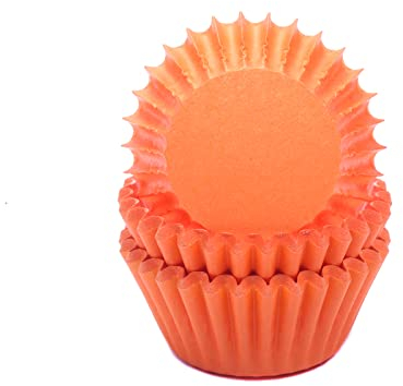 Miss Bakery's House® Mini moldes para magdalenas - papel - estándar - Ø 32 mm x 20 mm - naranja - 200 piezas - pastelería - confitería - para pastelitos y chocolates - tartaletas