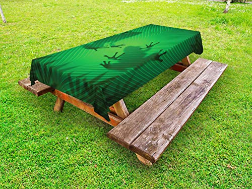 ABAKUHAUS Animal Funda Nórdica, Tropic Hoja del árbol de plátano, de Tela 100% Poliéster con Estampado Digital, 145 cm x 210 cm, Verde
