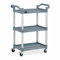 Royal Catering RC-PSTG3800 Servierwagen Teewagen Küchenwagen Gastro 3 Borde 4 Räder bis 90 kg 63 x 40 cm 90 grau