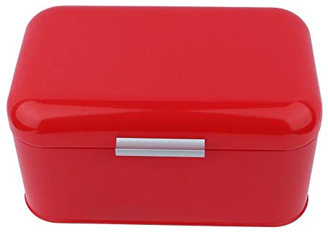 Brödlåda, Vintage brödkorg Stor kapacitet kök förvaringsbehållare för butik bröd limpa middag rullar bakverk bakade varor(Red)