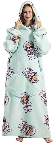 Extra Larga Manta de Gran Tamaño con Capucha, Manta de Forro Polar para Mujeres Adultas, Sudadera Gigante Esponjosa con Capucha para Adolescentes