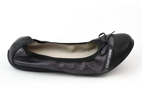 CHATTAWAK Femme Ballerine Caprice Noir, 38