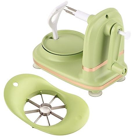 Ejoyous Pelapatate, Sbucciatrice per Mele Multifunzionale Sbucciatrice per Frutta Pelapatate per Frutta e Verdura, Patate Pere con Tagliafrutta e Aspirazione Sottovuoto per Frutta in