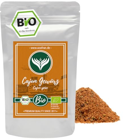 Azafran BIO Cajun Gewürz, Gewürzmischung - Gewürzzubereitung Louisiana Style BBQ Rub Seasoning 250g