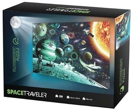 Puzzle Fluorescente de 1000 Piezas, puzle Luminoso en la Oscuridad para Adultos y niños, Brilla en la Oscuridad