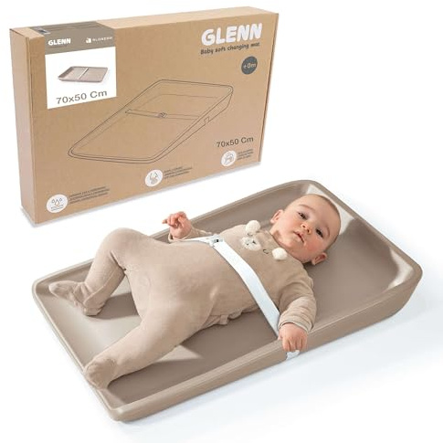 Alondra Wickelauflage 50x70 cm, Beige, Silikon - Aus Weichem Schaumstoff, Wasserabweisend, Abwischbar und Rutschfest
