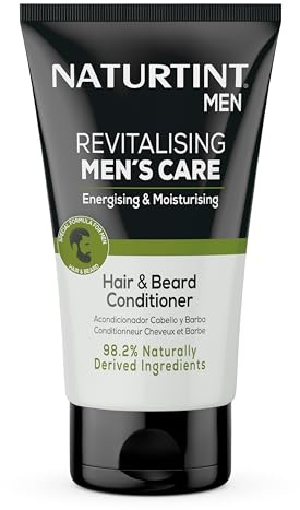 Naturtint | Revitalizing Men's Care | Balsamo per Capelli e Barba | Nutre, Idrata e Rivitalizza | Texture Morbida e Leggera | 98% Ingredienti Naturali | Con Ginseng e Maca | 150 ml