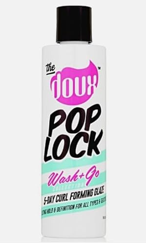 DP Doux Pop Lock 5-Day Curl Forming Glaze – 8 oz Long-Lasting Hold & Shine for Defined Curls – Anti-Frizz Gel for Natural, Curly, & Coily Hair