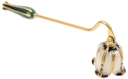 BESPORTBLE Estintore per Candele Vintage in Smalto con Manico Lungo Accessorio Decorativo e Sicuro per Spegnere Stoppini Regalo per Amanti delle Candele per Casa Feste e Matrimoni