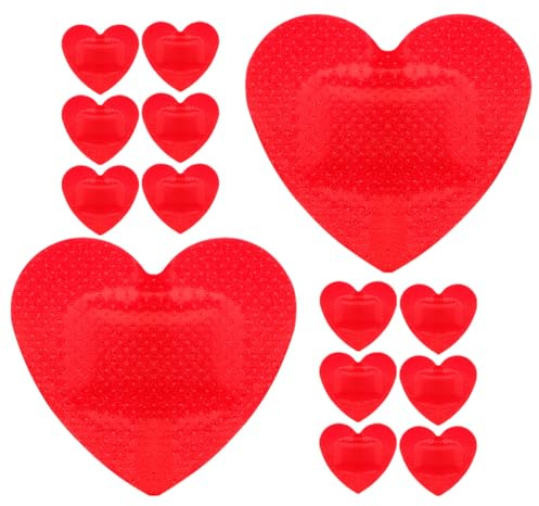 Healvian Heart Shaped Bandages 20pcs Breathable Waterproof Cartoon Adhesive Plasters for First Aid Cuts Scrapes Valentine Patches for Boys