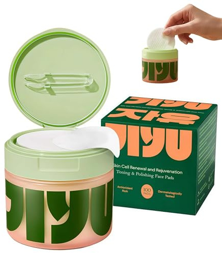 Jiyu Toner Pads Milky Toner 100 Discos Tonico Facial Coreano con Esencia Concentrada para Manana y Noche (1 Stück)