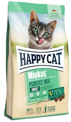 Happy Cat 70416 – Happy Cat Minkas Perfect Mix fjäderfä, fisk och lamm – torrfoder för katter – 10 kg innehåll