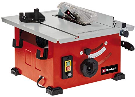 Einhell Tischkreissäge TC-TS 210 (max. 1200 W, Ø 210 x 30 Sägeblatt, Überlastschalter, Parallelanschlag m. Klemmung, Winkelanschlag +/- 60°, höhenverstellbar + neigbar 45°, Absaugadapter)