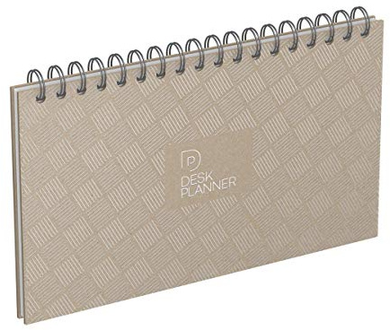 LECAS Agenda Civil Desk Planner Perpétuel Semainier Format 24x14cm Reliure Intégrale Couverture Carton