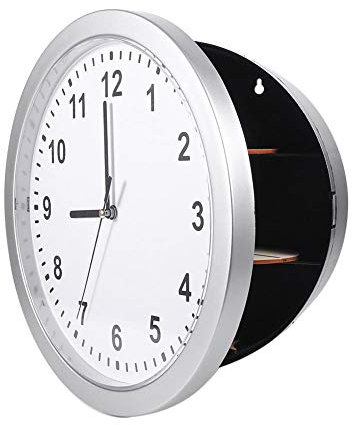 VIFER Cassaforte Nascosta Orologio Wall Orologio Nascosto Sicuro Orologio da Parete Cassaforte per Soldi Gioielli Orologi Chiavi documenti Tesoro