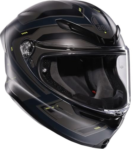 AGV K6 S Enhance Helm, grau matt/gelb, M (57/58)