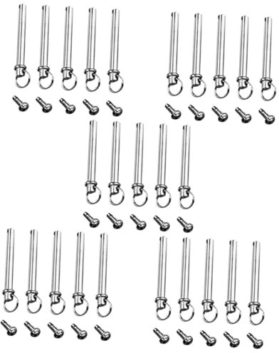 IMIKEYA 25sets Professional Hand Fan Repair Folding Fan Shaft Rivets Nuts Fasteners Kit