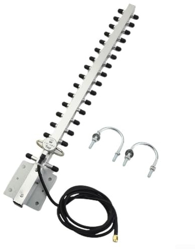 Antena WiFi para exteriores de larga distancia, 2 4 GHz, ganancia de 25 dBi, conector RPSMA